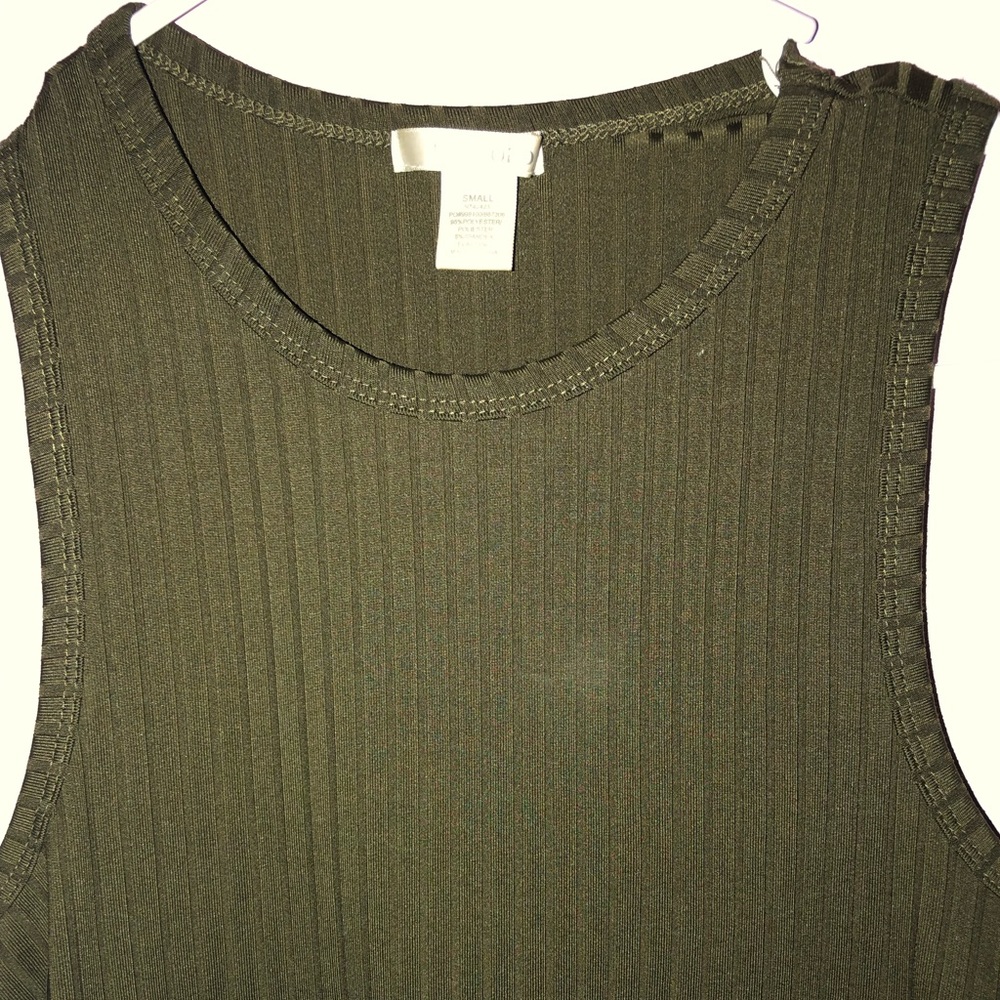 Olive green crop top